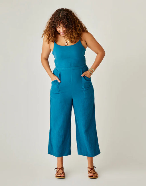 Carve Designs Women's Knox Gauze Jumpsuit - Azul Azul