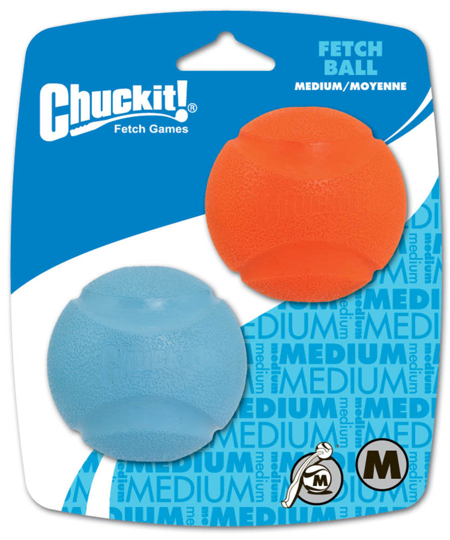 Chuckit! Fetch Ball Dog Toy - Medium Blue & Orange / / 2 Pack