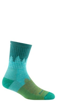 Darn Tough Women's Treeline Micro Crew Midweight Hiking Sock Aqua