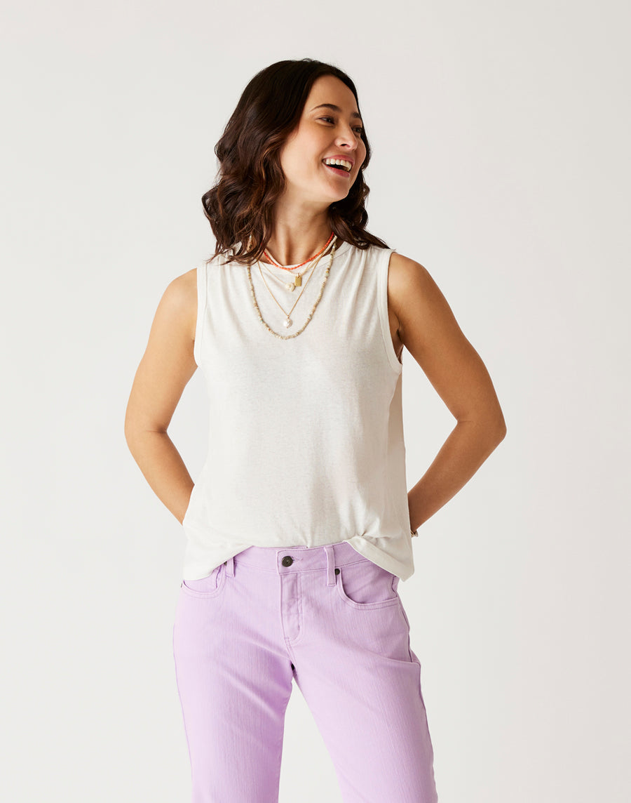 Carve Designs Larisa Hemp Tank - Cloud Cloud