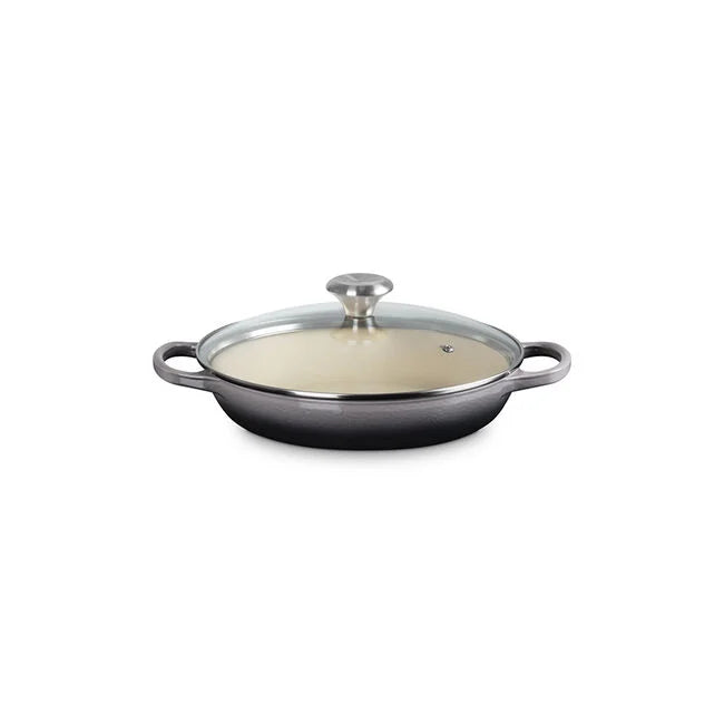 Le Creuset Signature Braiser With Glass Lid Oyster