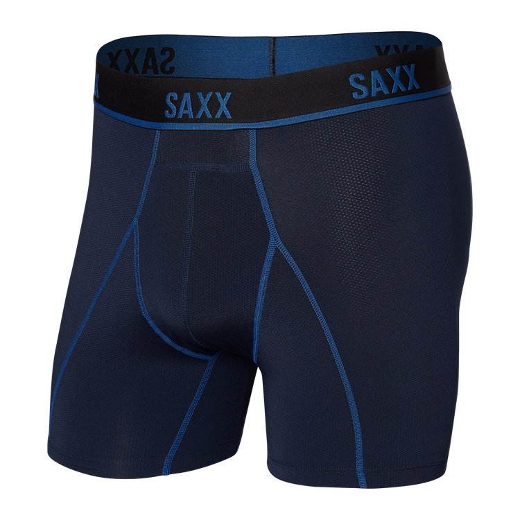 Saxx Kinetic Light-compression Mesh Boxer Brief Navy/city blue