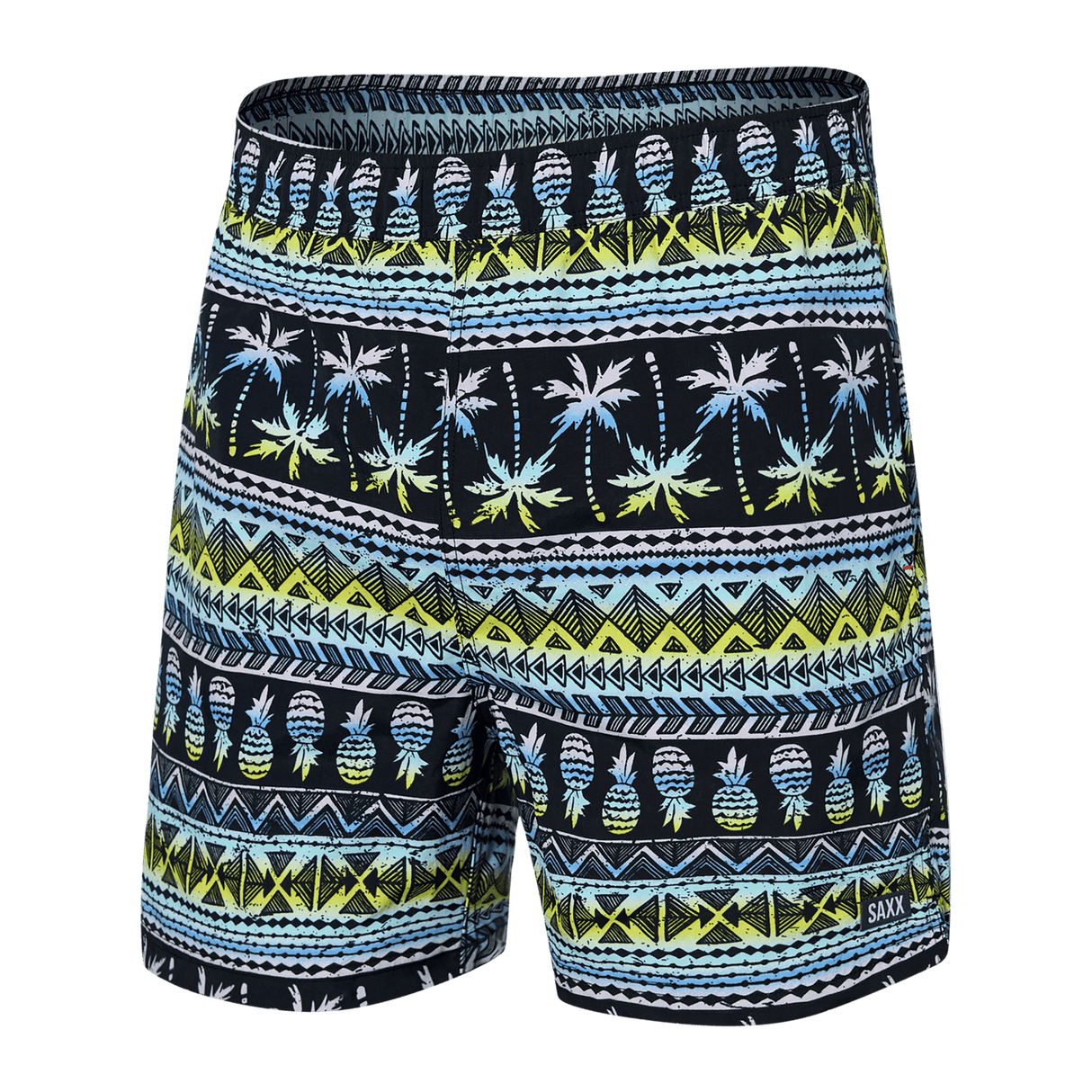 Saxx Men's Go Coastal 2in1 5" Volley - Pina Stripe Pina Stripe/Black Multi