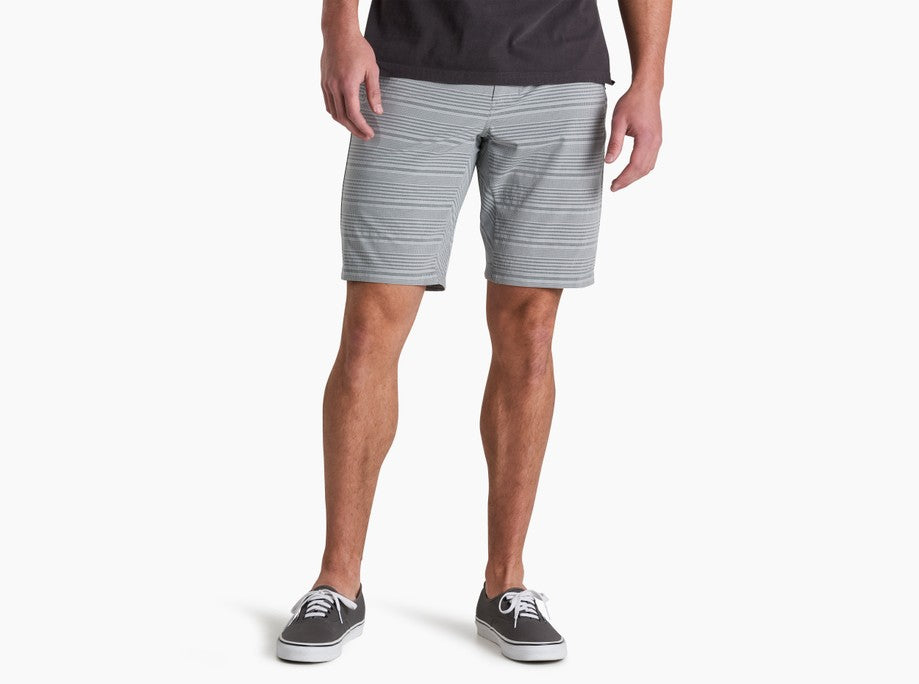 Kuhl Clothing Mens Upriser Short Concrete Grey Stripe