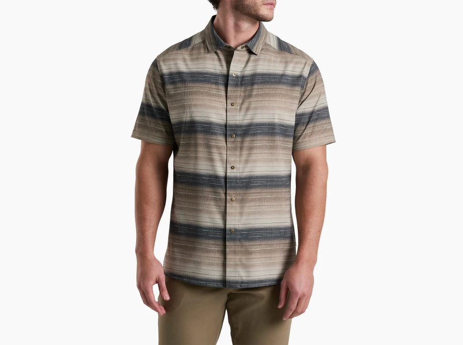 Kuhl Clothing Mens Ikonik Persuadr Short-sleeve Spanish Moss