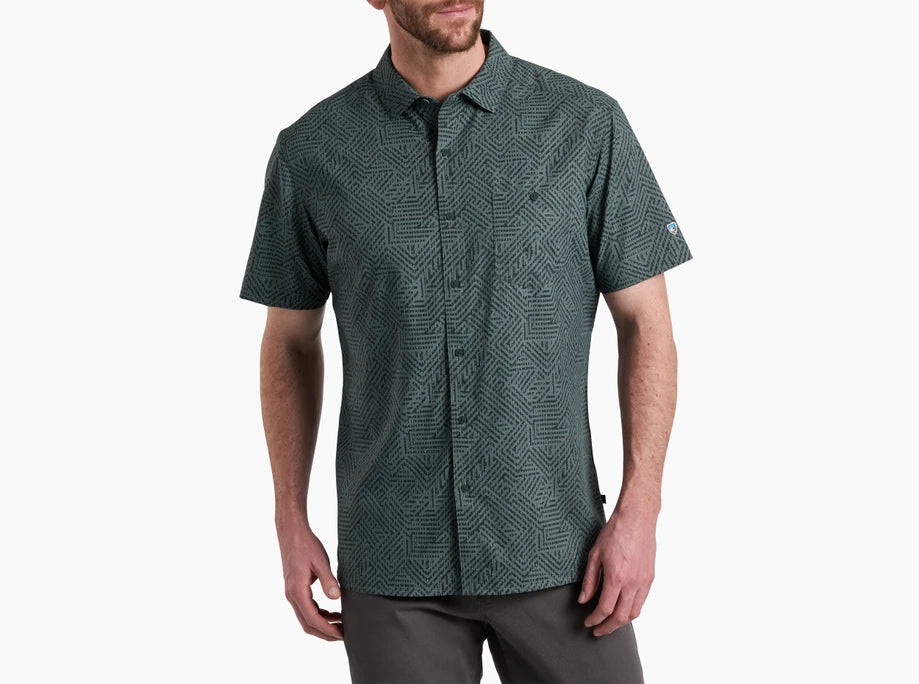 Kuhl Clothing Mens Persuadr Short-sleeve Green Onyx
