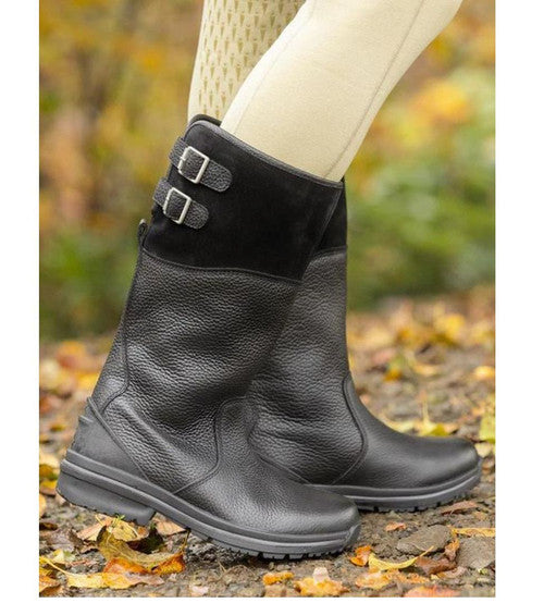 Kerrits Equestrian Apparel Woodstock Waterproof Mid-Calf Pull On Boot - Black Black / / M