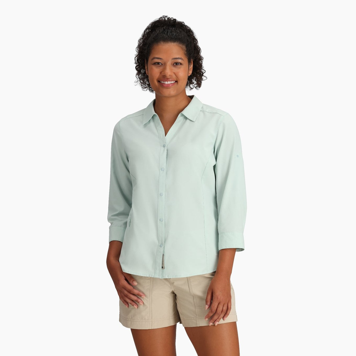 Royal Robbins Women's Expedition Pro 3/4 Sleeve - Surf Spray Surf Spray