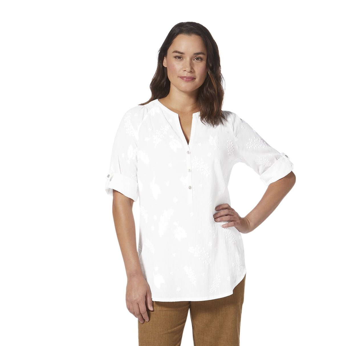 Royal Robbins Women's Oasis II 3/4 Sleeve - White White
