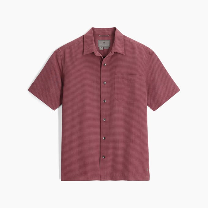Royal Robbins Mens Desert Pucker Dry Short Sleeve - Wild Rhubarb Wild Rhubarb