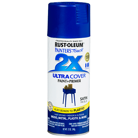 RUST-OLEUM 12 OZ Painter's Touch 2X Ultra Cover Satin Spray Paint - Satin Ink Blue INK_BLUE / / SATIN