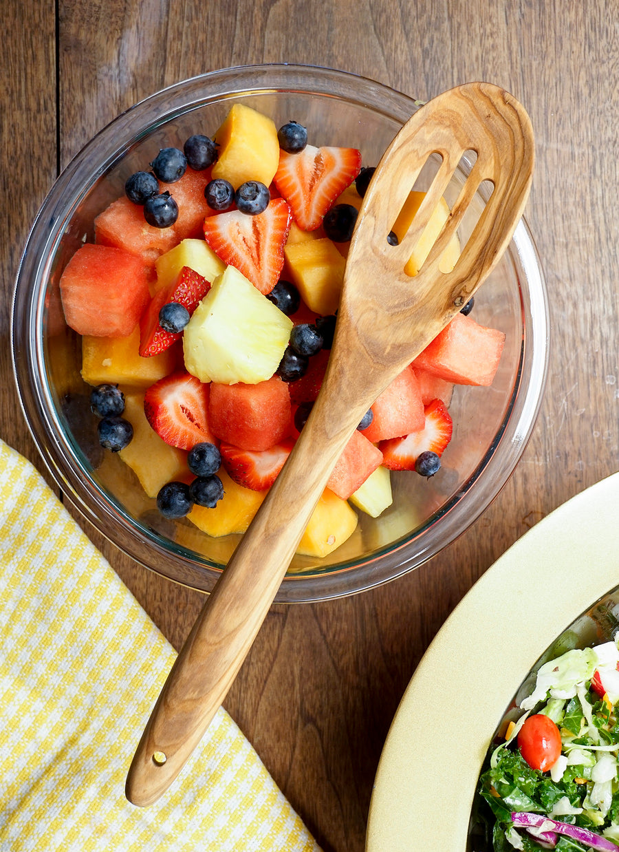 RSVP OLIVE WOOD SLOTTED SPOON OLIVE_WOOD / 12IN