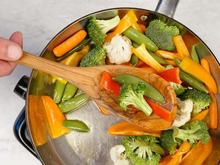 RSVP OLIVE WOOD CURVED SPOON OLIVE_WOOD / 12IN