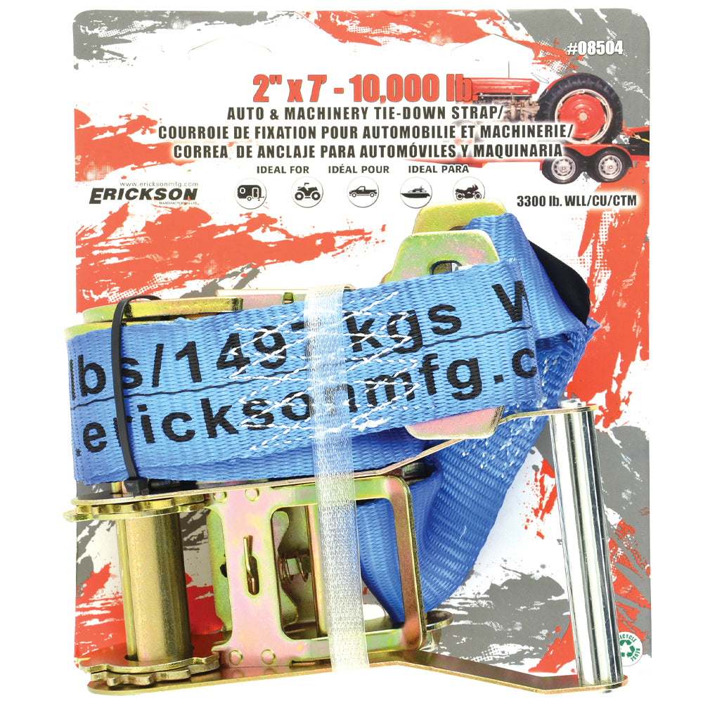 Erickson 2″ x 7′ 10,000 lb Auto and Machinery Tie-Down / 2INX7FT