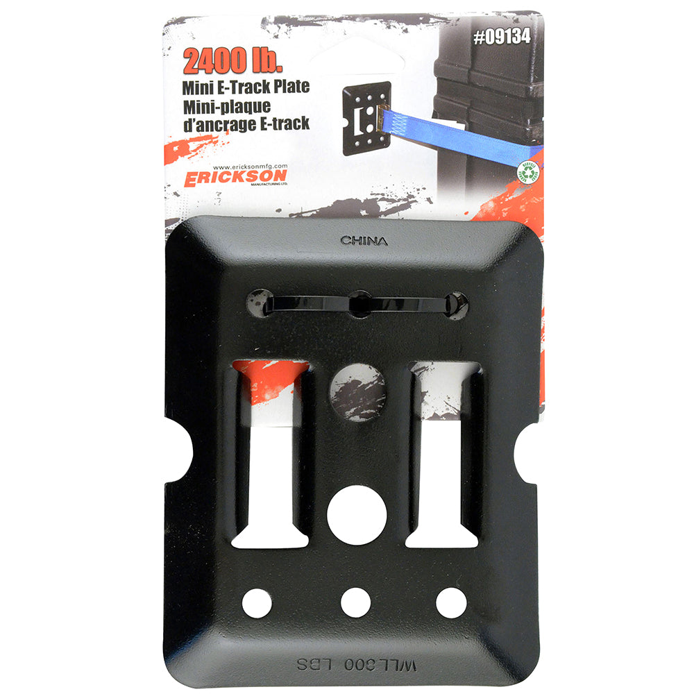 Erickson 2400 lb. Mini E-Track Plate BLACK