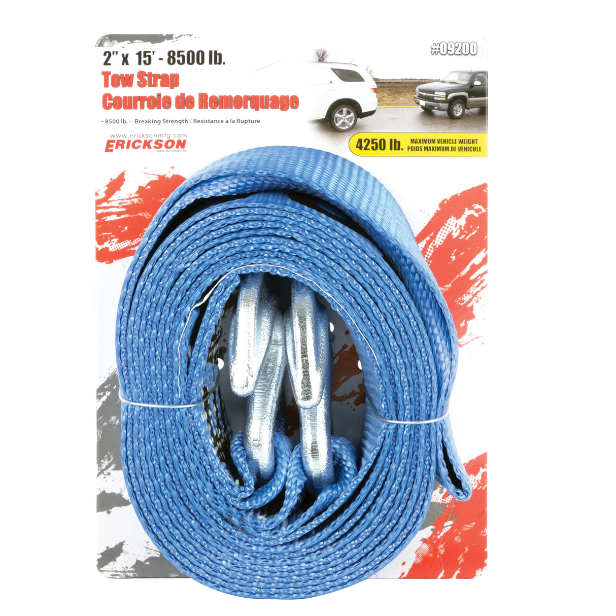 Erickson 2″ x 15′ 8500 lb Tow Strap / 2INX15FT