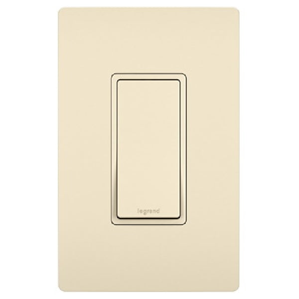 Pass & Seymour 15A Rocker Wall Switch, Light Almond GREEN / 15A