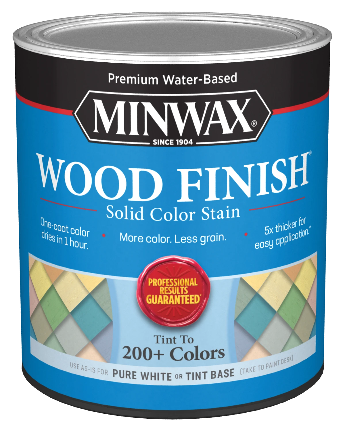 Minwax Wood Finish Water-Based Solid Color Stain QUART - PURE WHITE / TINT BASE WHITE