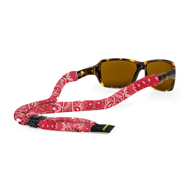 Croakies Suiter Xl Poly Bandana Red Ht Print