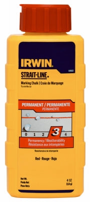 IRWIN INDUSTRIAL TOOL 4OZ STRAIT-LINE Permanent Marking Chalk Refill - Red BLUE,RED / 4OZ