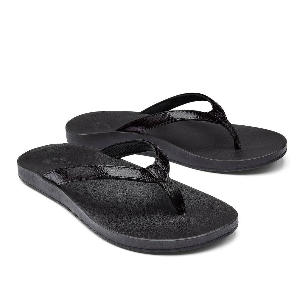 Olukai Women's Puawe Sandal BLACK/BLACK