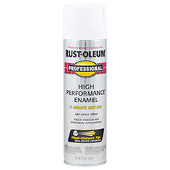 PROFESSIONAL 15 OZ High Performance Enamel Spray - Semi-Gloss White WHT