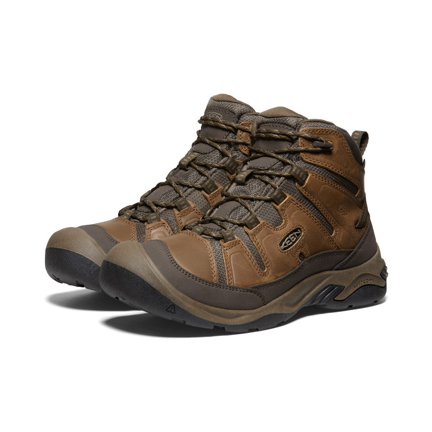 Keen Men's Circadia Waterproof Wide Boot BISON/BRINDLE / / W