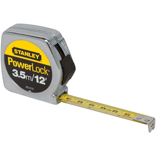Stanley Tools PowerLock 12 ft x 3/4 in Tape Measure / .5INX3.5M