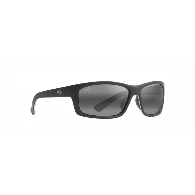 Maui Jim Kanaio Coast Matte Soft Black with White and Blue - Neutral Grey