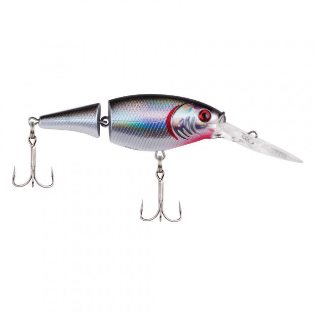 Berkley Flicker Shad Jointed | 1/5 oz | 2in | 5cm | 8 | 5'-7' | 1.5m-2.1m | Model #FFSH5J-BSV Black Silver