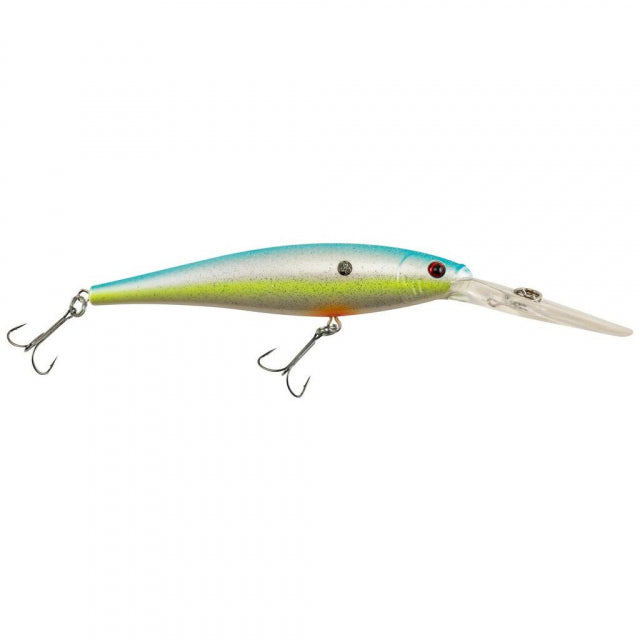 Berkley Flicker Minnow | 1/4 oz | 3in | 7.5cm | 8 | 14'-17' | 4.3m-5.2m | Model #FFMN7D-RCS Racy Shad