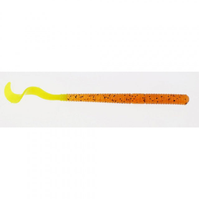 Berkley PowerBait Power Worms | 4in | 10cm | Model #PBBPW4-PC Pumpkin Chartreuse