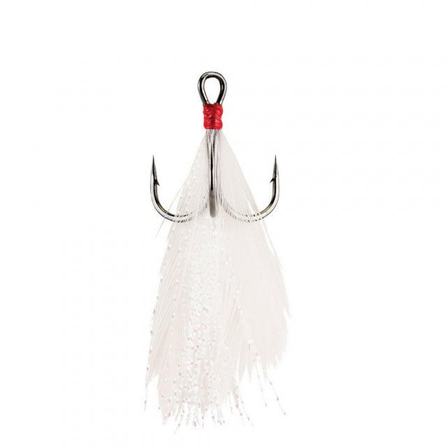 Berkley Fusion19 Feathered Treble Hook | 2 | Model #FSN19FTR1X2-WH White