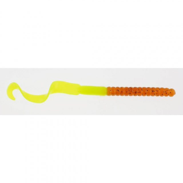 Berkley PowerBait Power Worms | 7in | 18cm | Model #PBBPW7-PC Pumpkin Chartreuse