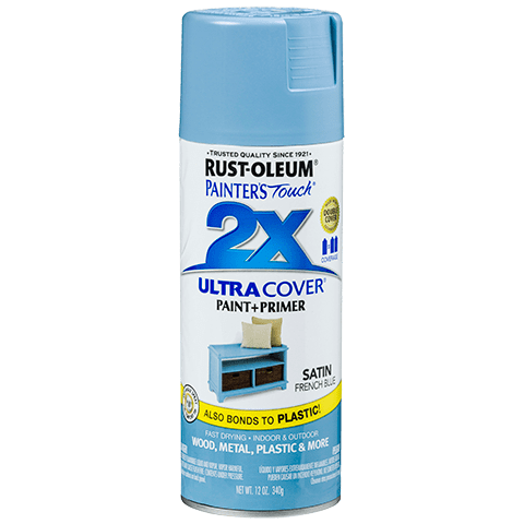 RUST-OLEUM 12 OZ Painter's Touch 2X Ultra Cover Satin Spray Paint - Satin French Blue FRENCH_BLUE / / SATIN