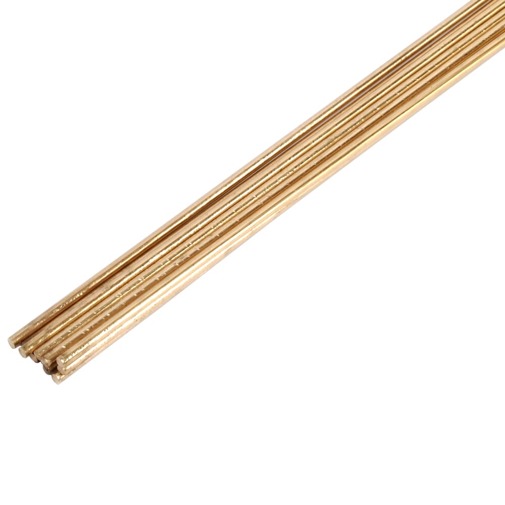 Forney Gas Brazing Rod, Low Fuming Bare Brass, 1/8 in x 18 in, 10 Rods BAREBRASS / / 5LB
