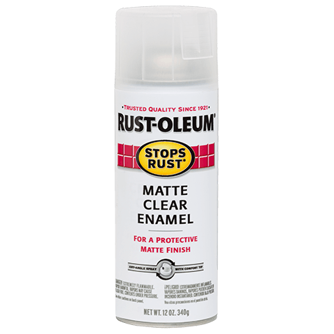 RUST-OLEUM 12 OZ Stops Rust Clear Enamel Spray Paint - Matte Clear CLEAR / / MATTE