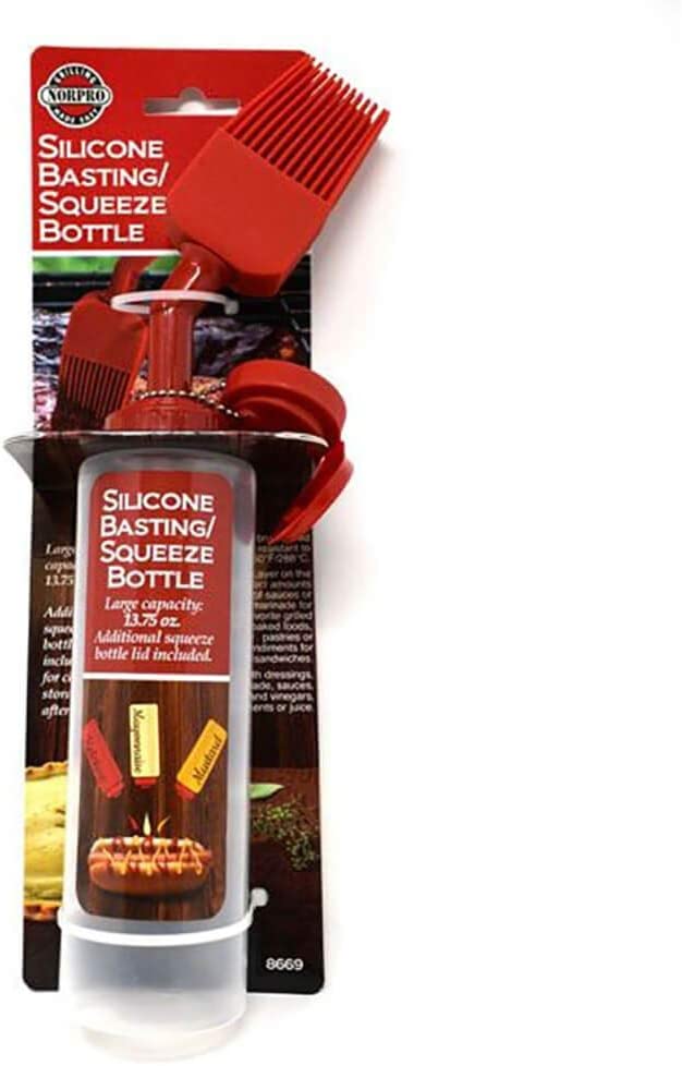 Norpro Silicone Basting Bottle Red 13.75 Oz