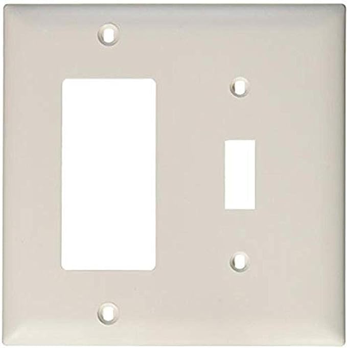 Pass & Seymour 2 Gang Nylon Wall Plate, White WHITE / 2G