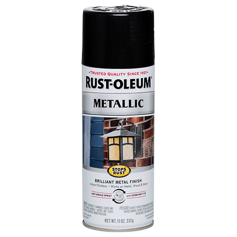 RUST-OLEUM 12 OZ Stops Rust Metallic Spray Paint - Black Night BLACK_NIGHT