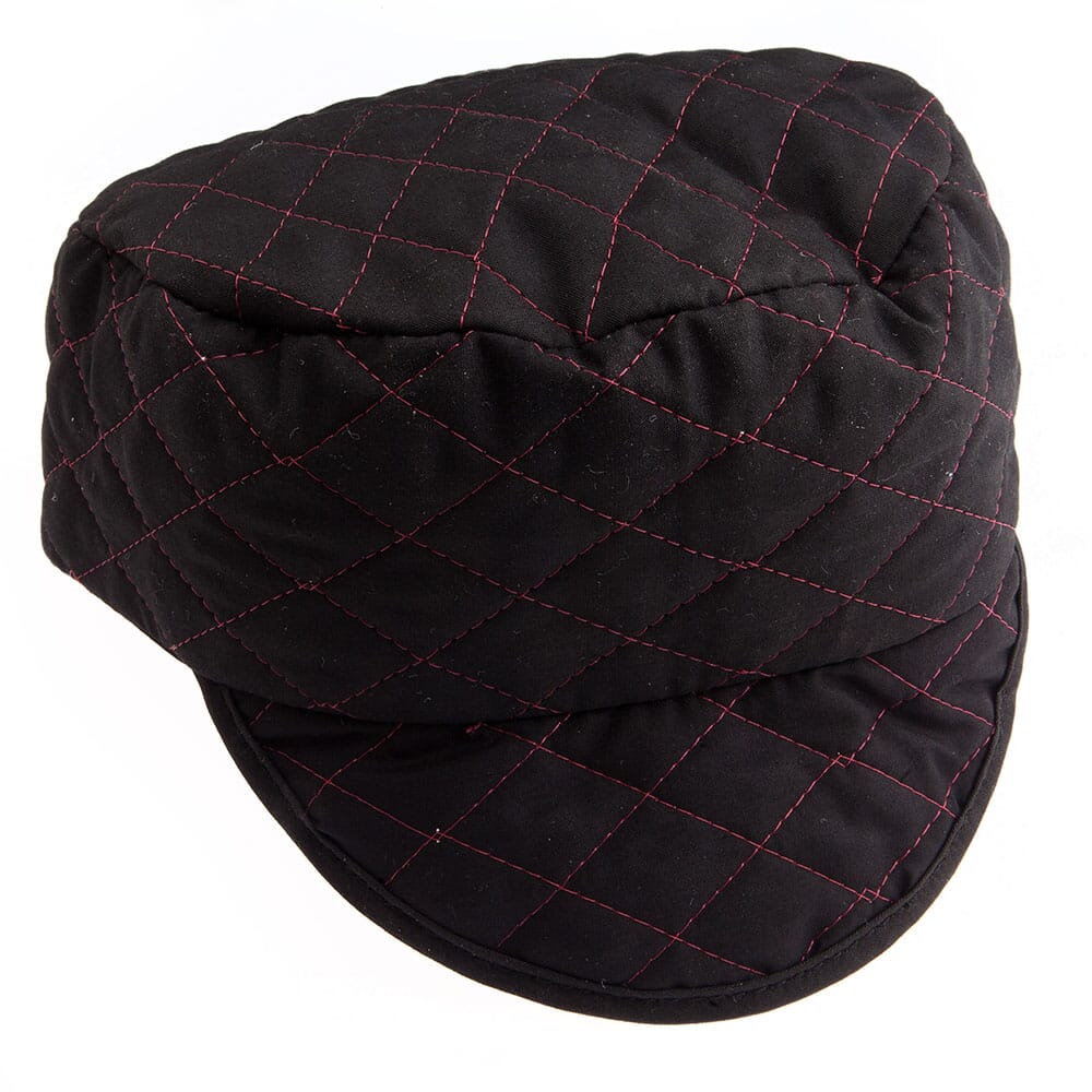 Forney Quilted Black Skull Cap, Size 7-1/8
