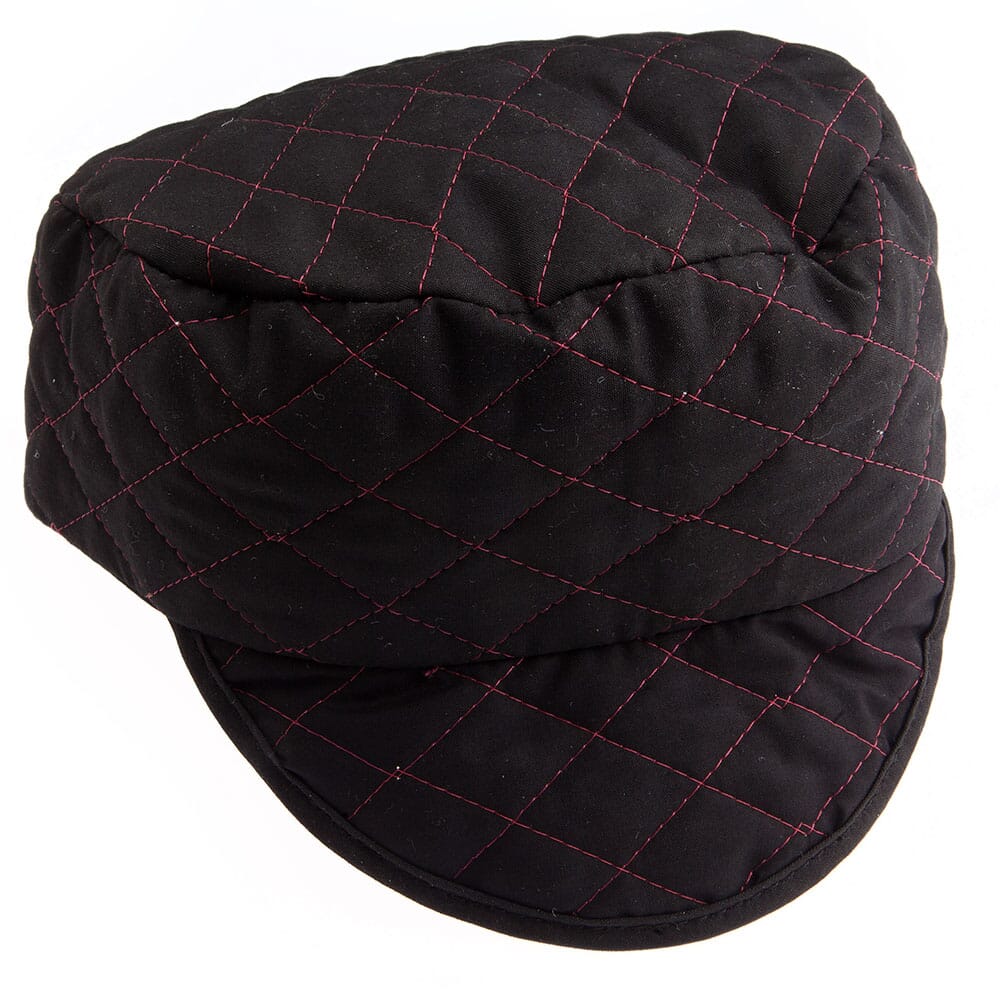 Forney Quilted Black Skull Cap, Size 7-1/4