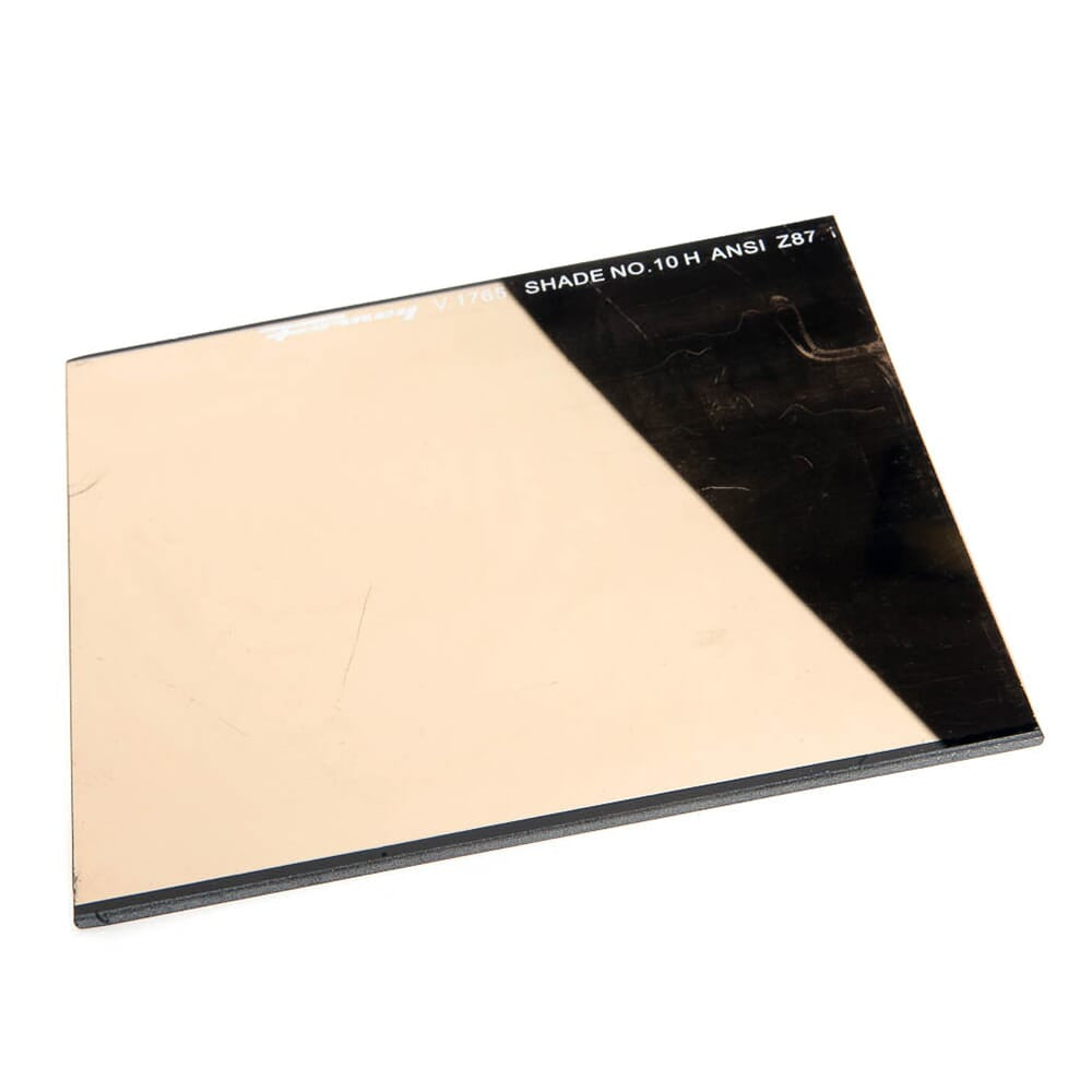 Forney Welding Lens, 4-1/2 in x 5-1/4 in, Shade Number 10, Glass GOLD / / 4/1/2X5/1/4