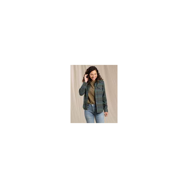 Toad & Co Women's Folk Yeah Shirt Jacket Desert Sky Stripe