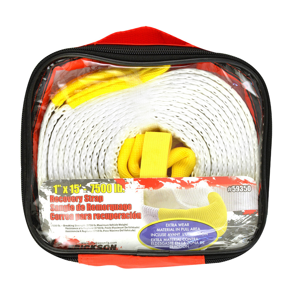 Erickson 1″ x 15′ 7500 lb Recovery Strap / 1INX15FT