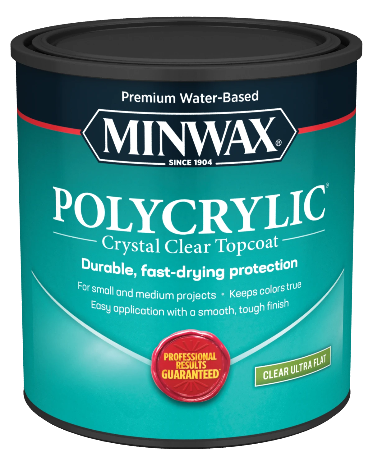 Minwax Polycrylic Protective Finish HALF PINT - ULTRA FLAT - CLEAR CLEAR / / FLAT