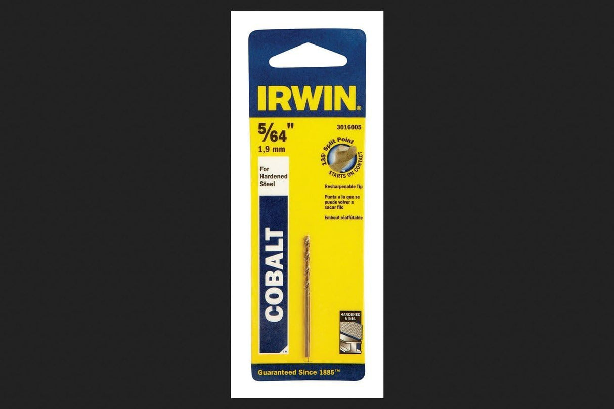 IRWIN INDUSTRIAL TOOL 3/32 X 2-1/4 HSS Jobber Length Cobalt Drill Bit 3/32IN