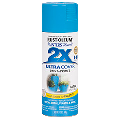 RUST-OLEUM 12 OZ Painter's Touch 2X Ultra Cover Satin Spray Paint - Satin Oasis Blue OASIS_BLUE / / SATIN