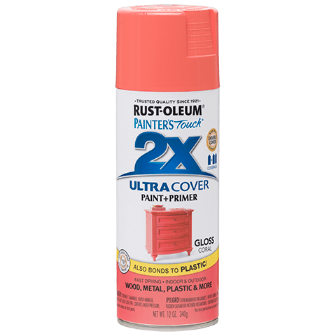 RUST-OLEUM 12 OZ Painter's Touch 2X Ultra Cover Gloss Spray Paint - Gloss Coral CORAL / / GLOSS