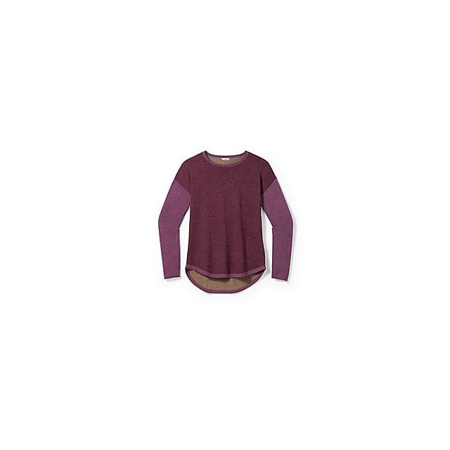 Smartwool Women's Shadow Pine Colorblock Sweater Argyle Purple Heather